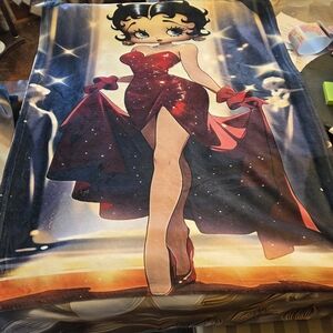 Betty Boop Red Dress Blanket